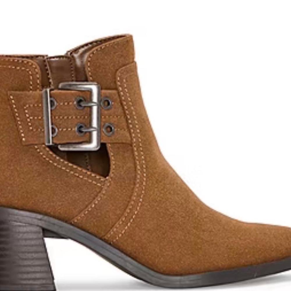 a.n.a Womens Shadow Stacked Heel Booties size 11